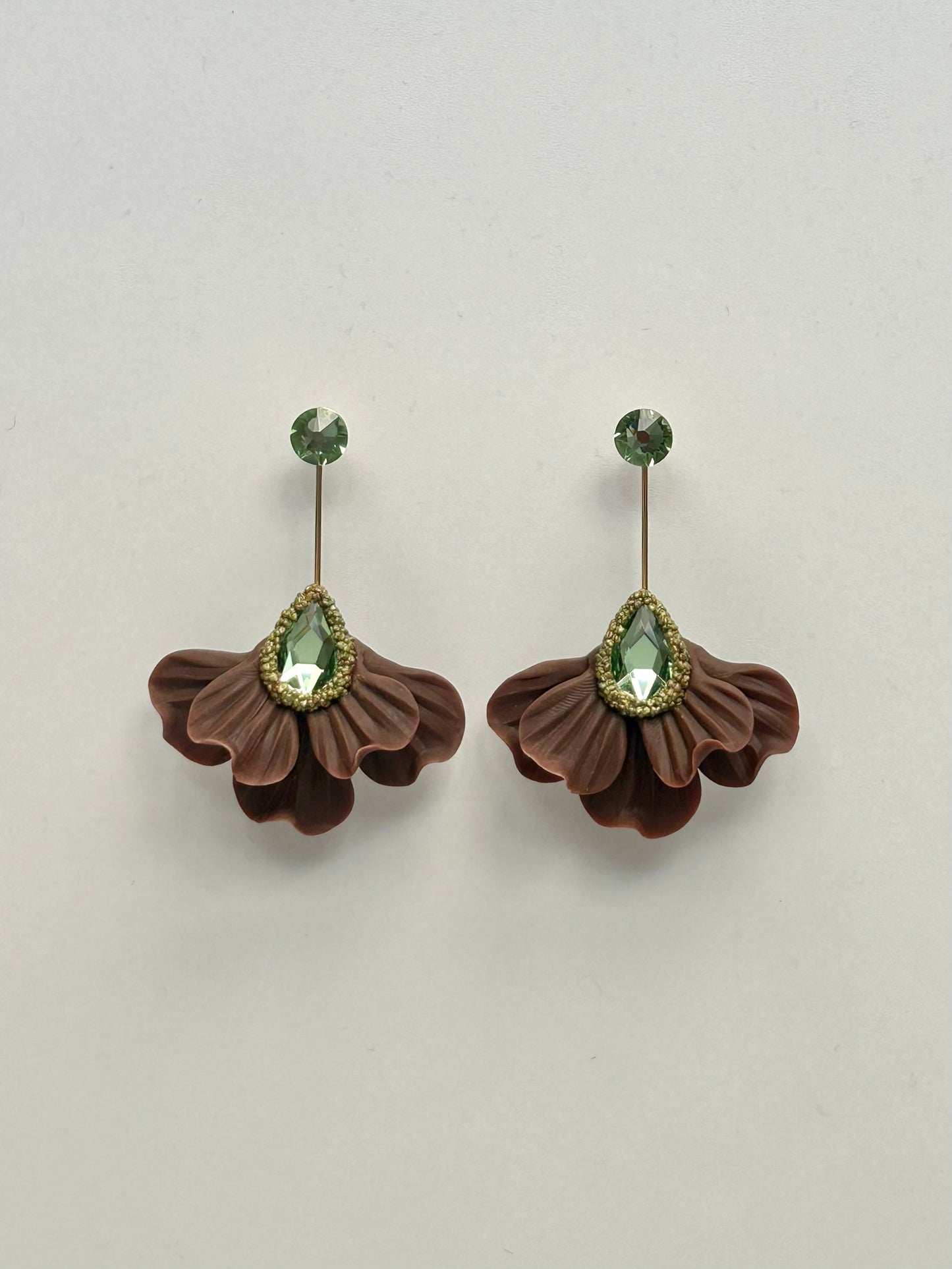 PENDIENTES ABANICO CHOCOLATE de DUBÁI