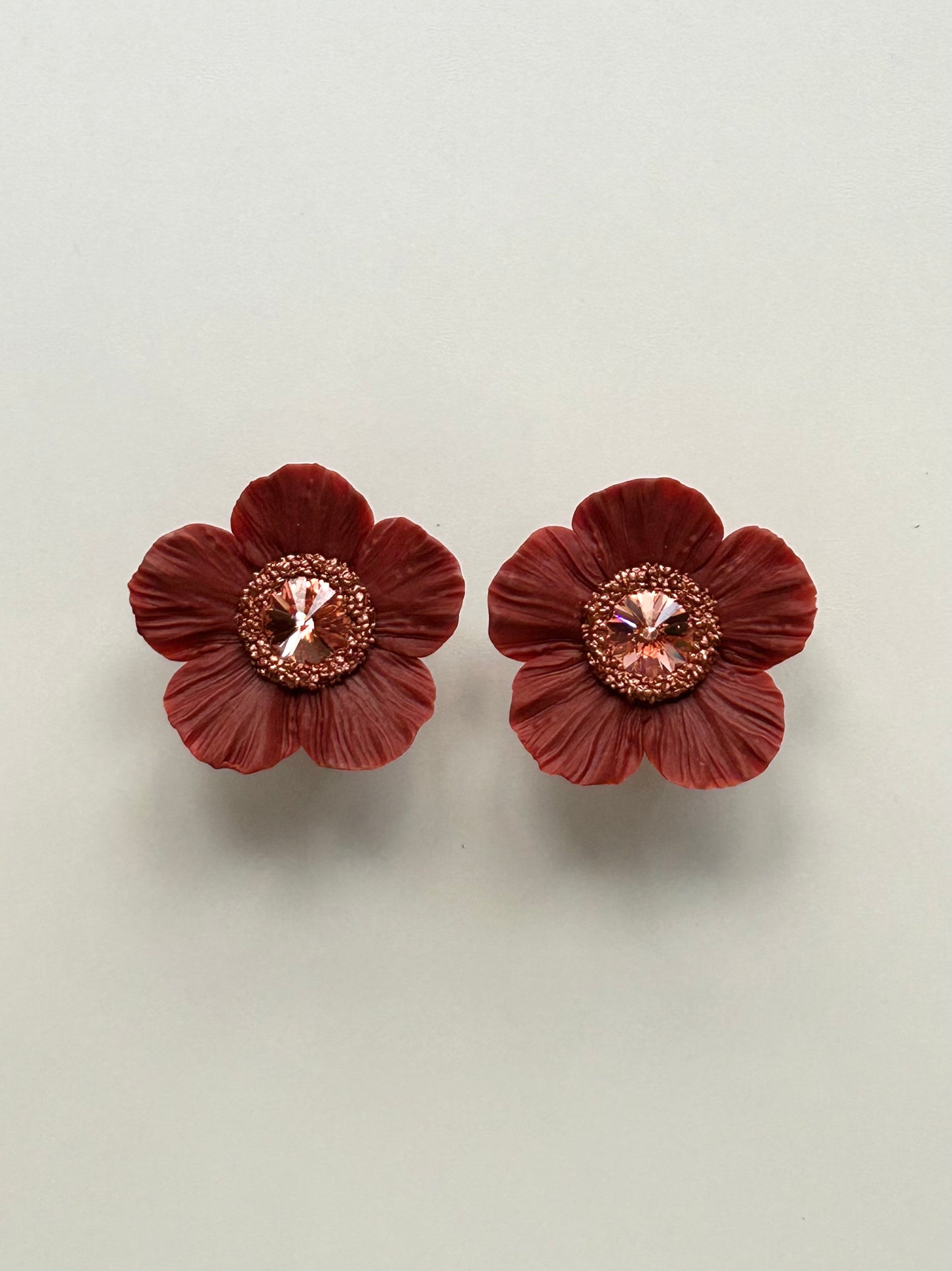 PENDIENTES ANÉMONA TEJA
