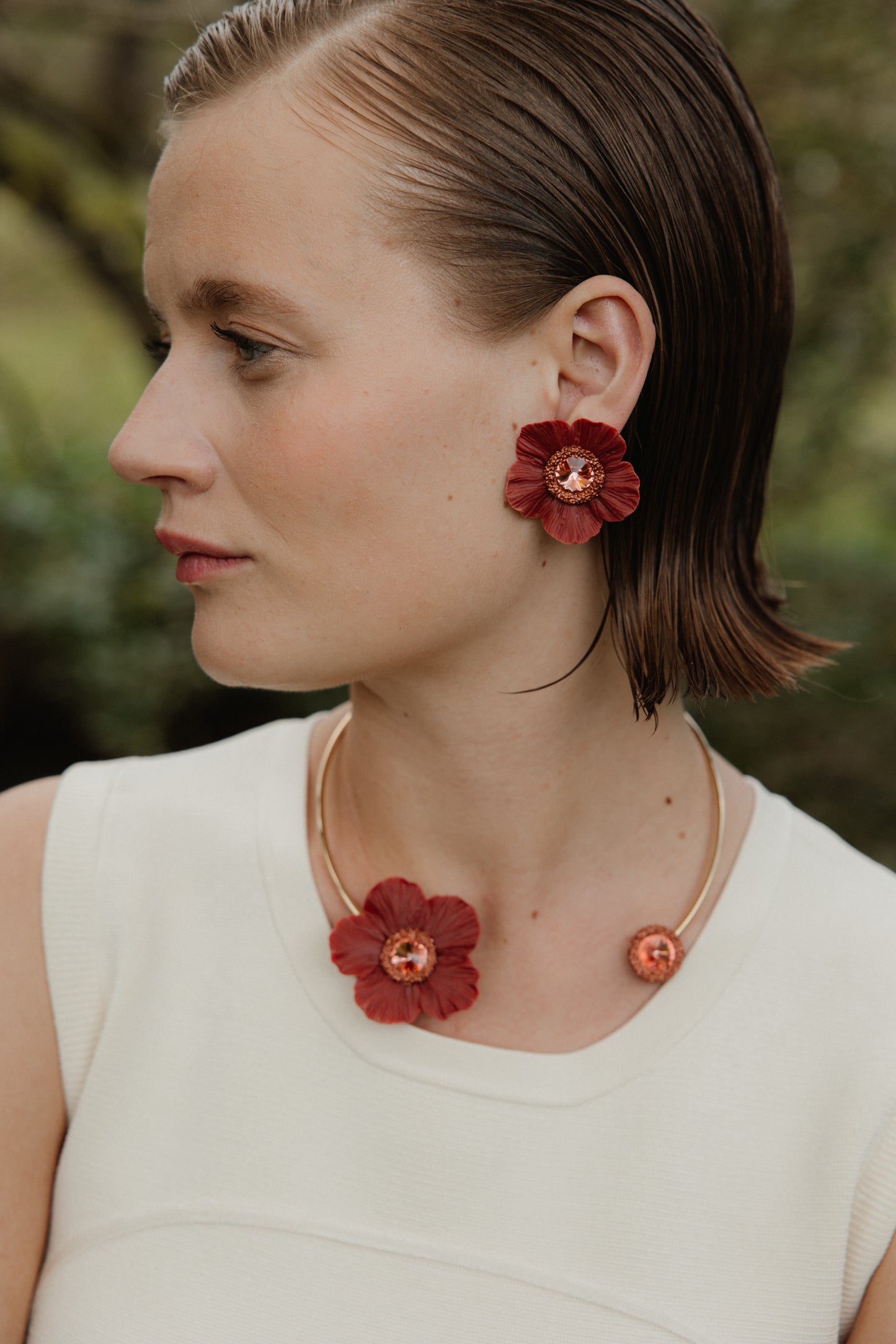 CHOKER ANÉMONA ROSA BEBE