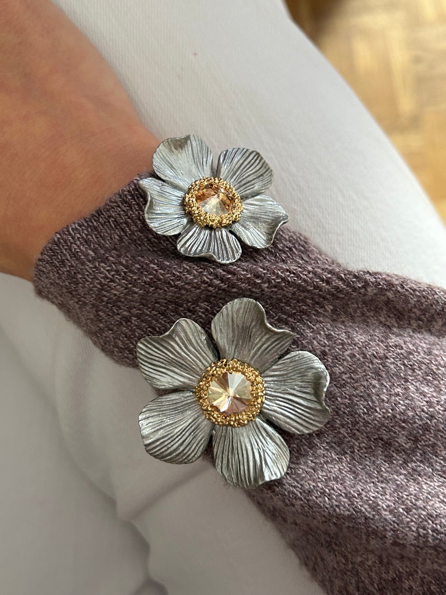 BRAZALETE CHABELA PARTY PLATA DOBLE CRISTAL