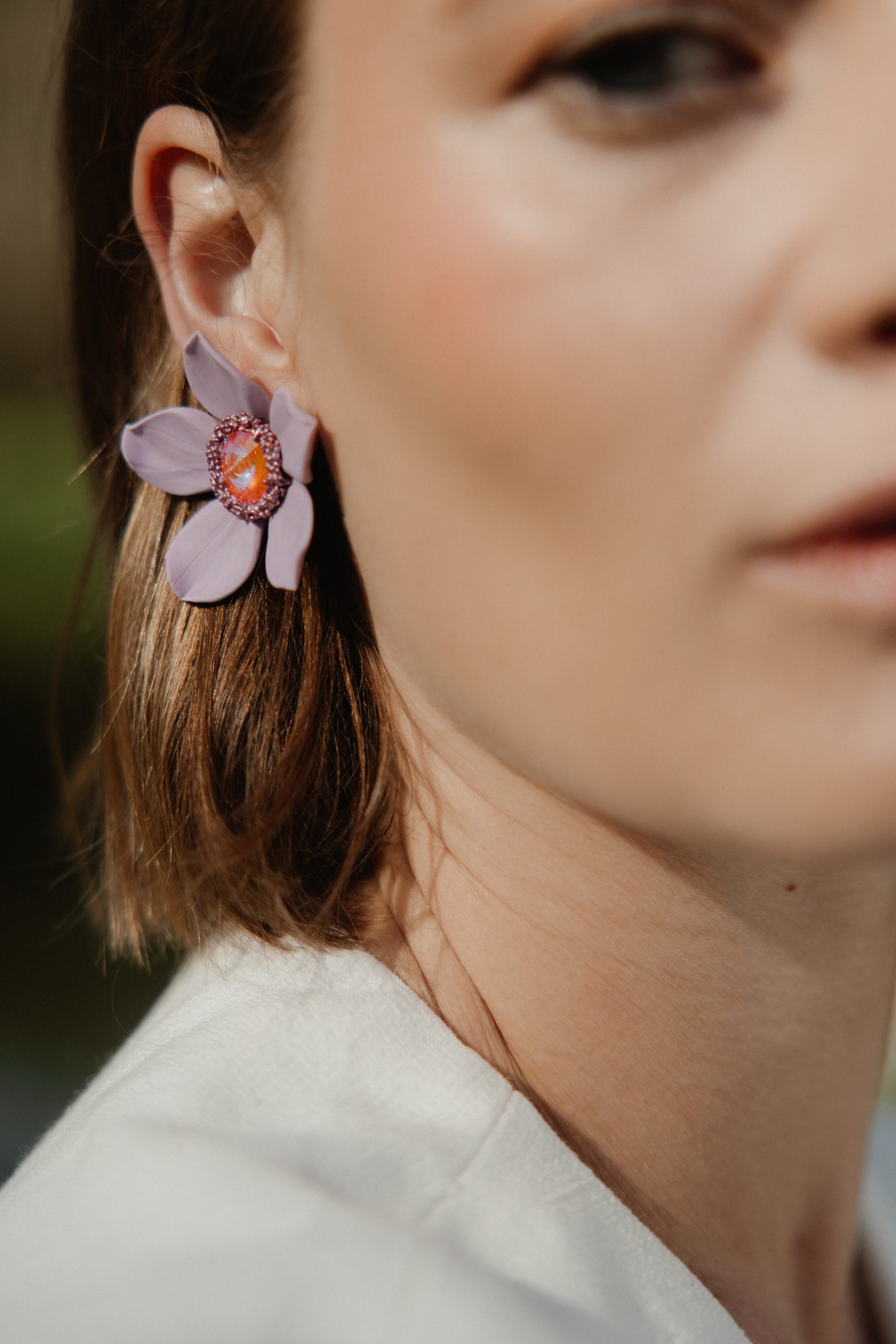 PENDIENTES MAGNOLIA TANZANITA