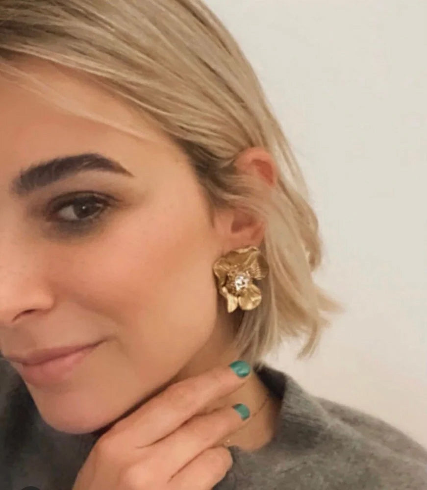 PENDIENTES CHABELA PARTY GOLD CRISTAL