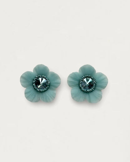 PENDIENTES ANÉMONA AZUL OCÉANO