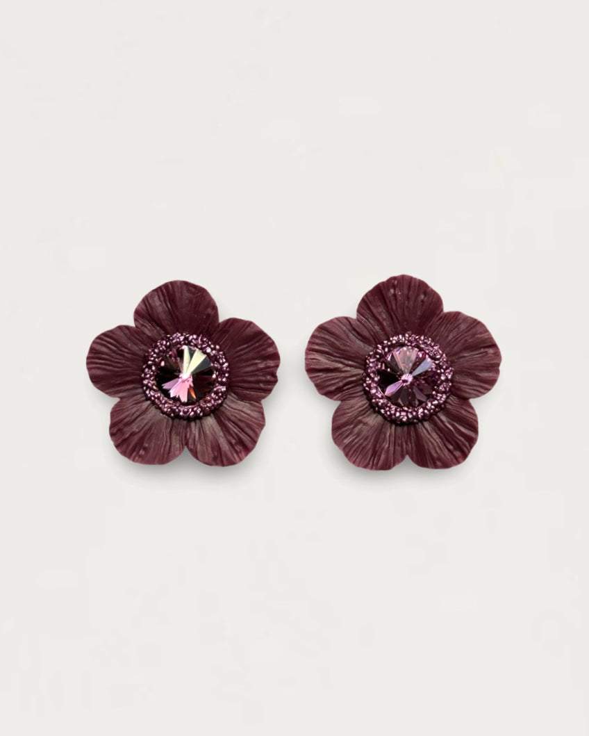 PENDIENTES ANÉMONA BERENJENA LIMITED EDITION