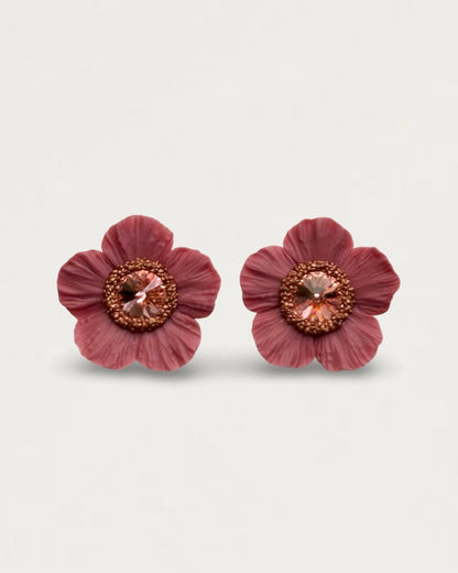 PENDIENTES ANÉMONA ROSA MARSALA