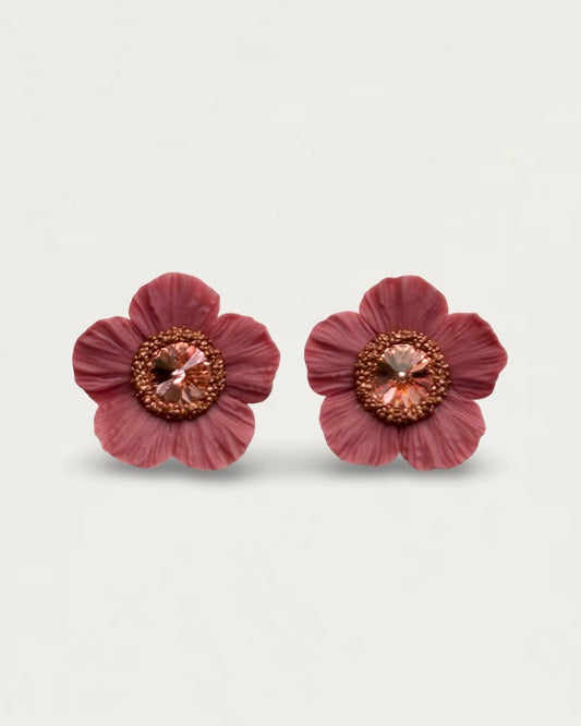 PENDIENTES ANÉMONA ROSA MARSALA