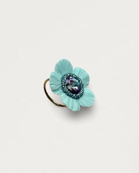 ANILLO ANÉMONA AZUL CANTÁBRICO