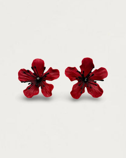 PENDIENTES MARIETA ROJO GUINDA