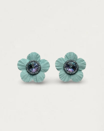 PENDIENTES ANÉMONA AZUL CANTÁBRICO