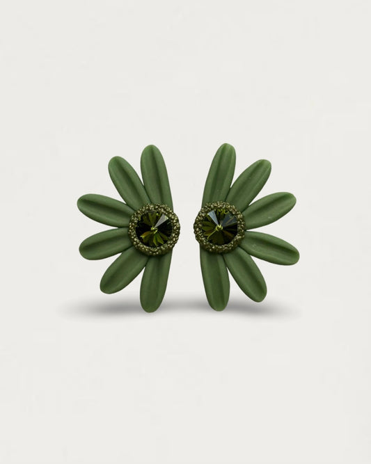 PENDIENTES DAISY PARTY VERDE OLIVA