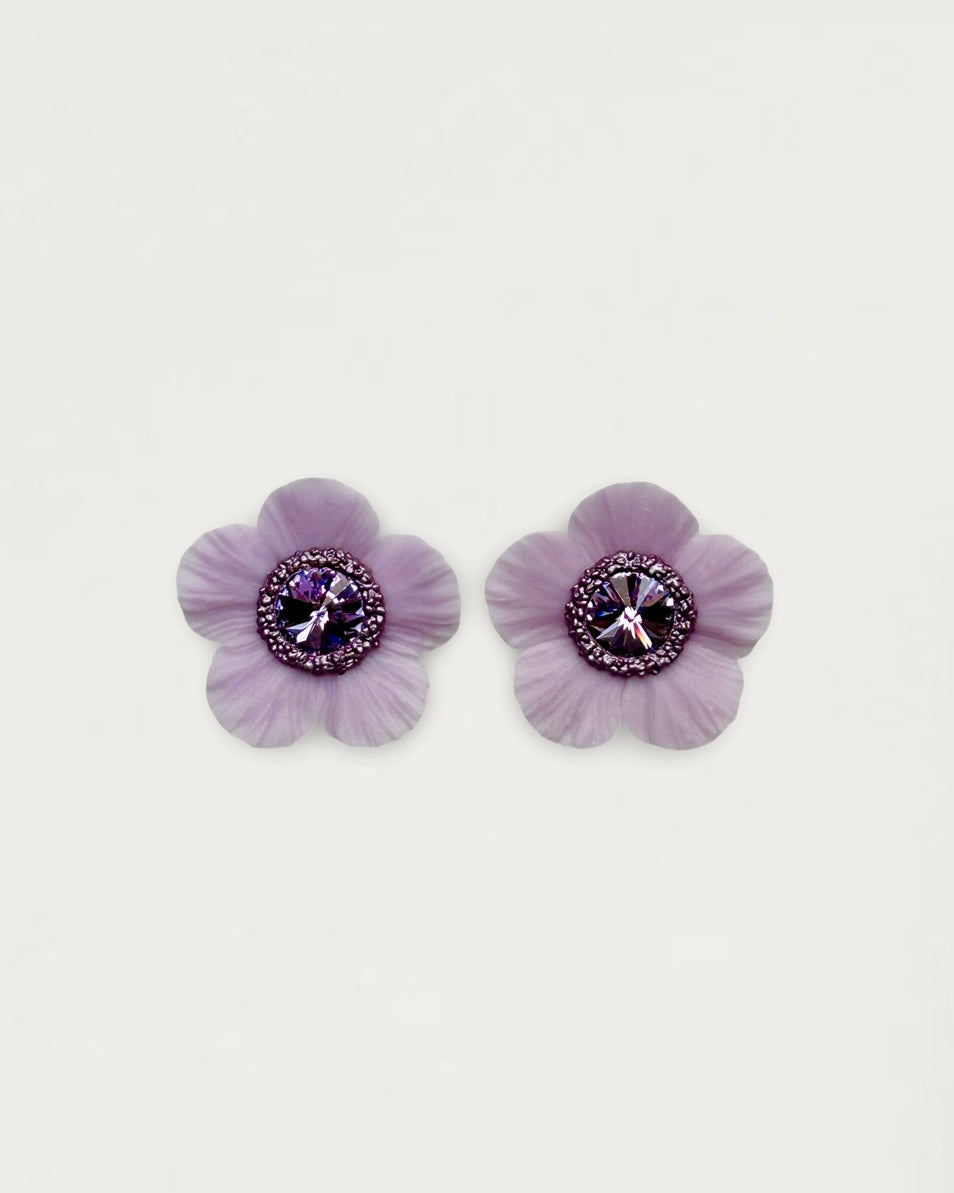 PENDIENTES ANÉMONA MALVA