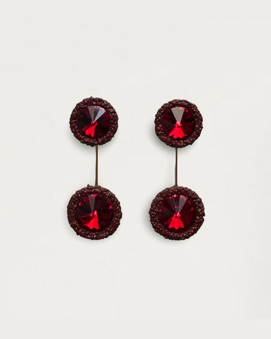 PENDIENTES ESPORA DOBLES ROJO INESPERADO