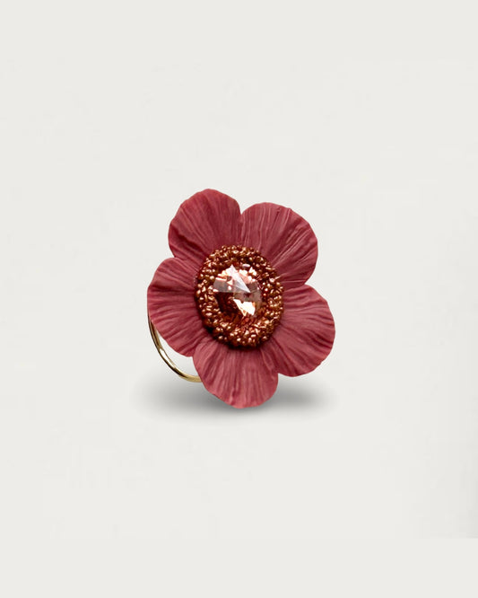 ANILLO ANÉMONA ROSA MARSALA
