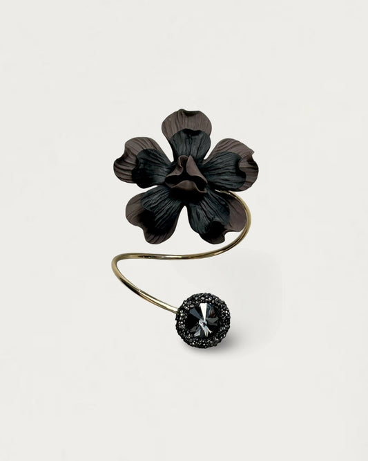 BRAZALETE PEONÍA NEGRO/CENIZA