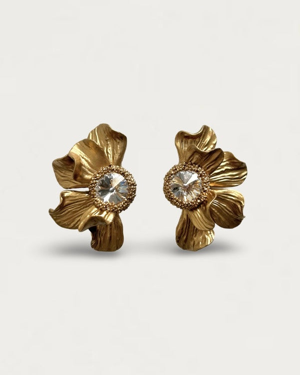 PENDIENTES SOL GOLD CRISTAL