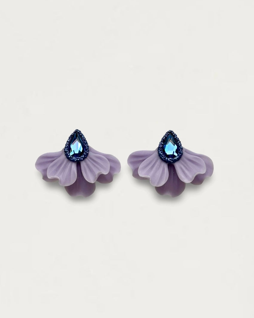 PENDIENTES ABANICO TANZANITA