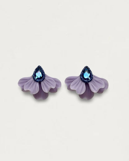 PENDIENTES ABANICO TANZANITA