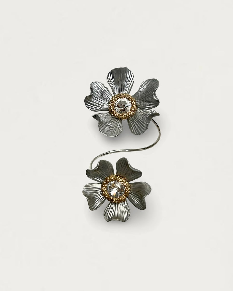 BRAZALETE CHABELA PARTY PLATA DOBLE CRISTAL