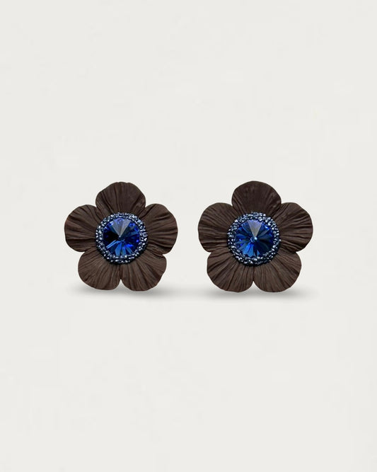 PENDIENTES ANÉMONA MARRÓN ZAFIRO