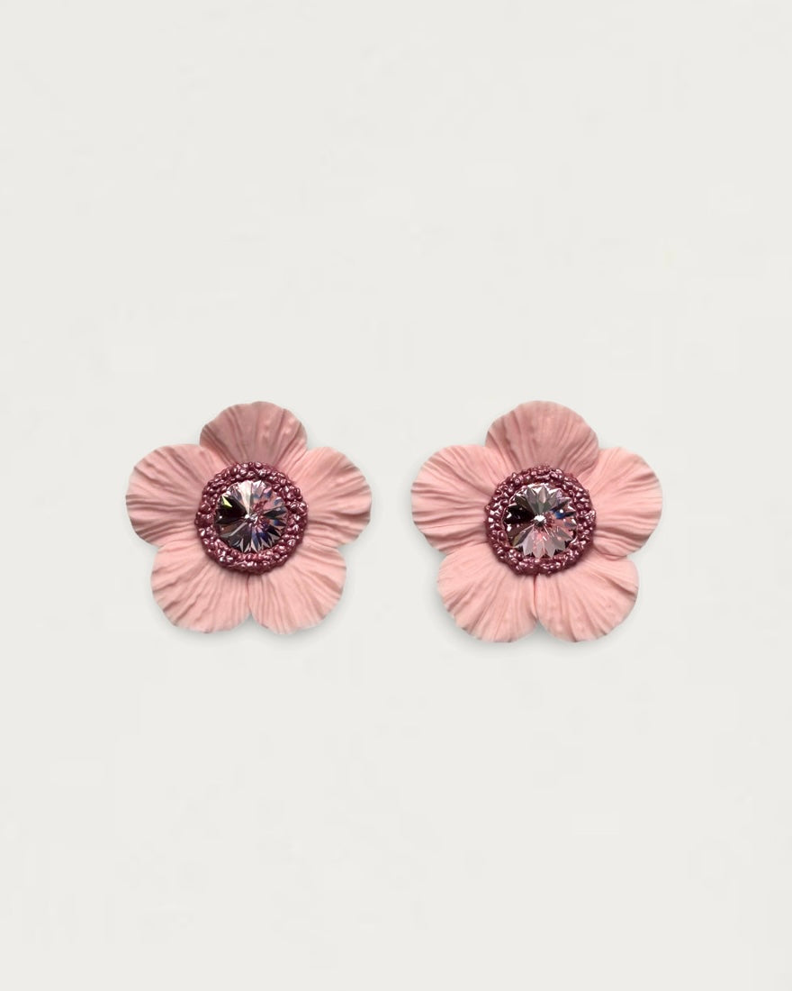PENDIENTES ANÉMONA ROSA BEBE