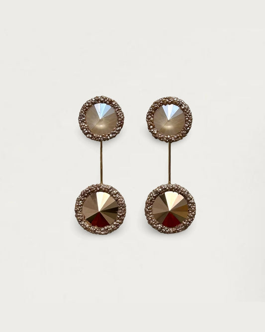 PENDIENTES ESPORA DOBLES ORO ROSA