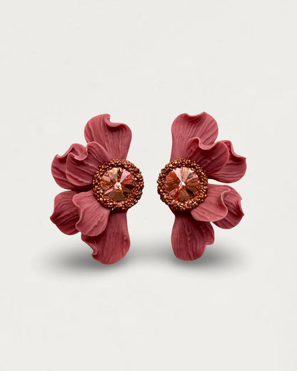 PENDIENTES SOL ROSA MARSALA