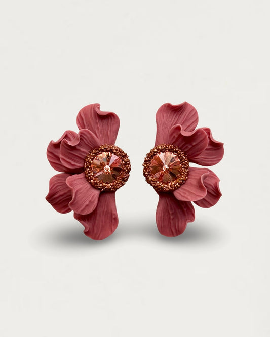 PENDIENTES SOL ROSA MARSALA