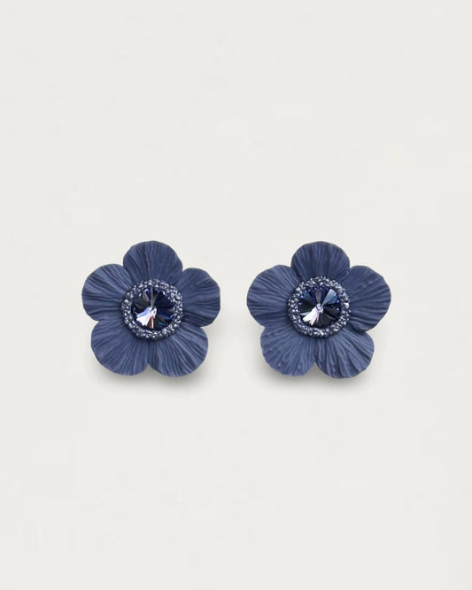 PENDIENTES ANÉMONA AZUL CIRUELA