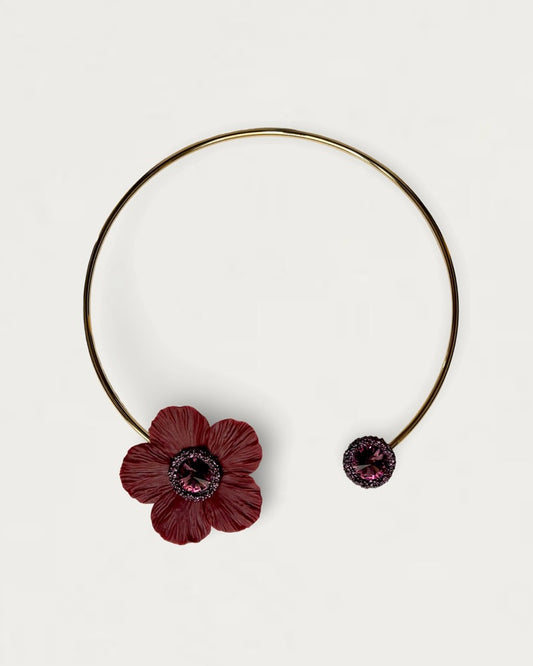 CHOKER ANÉMONA BURDEOS