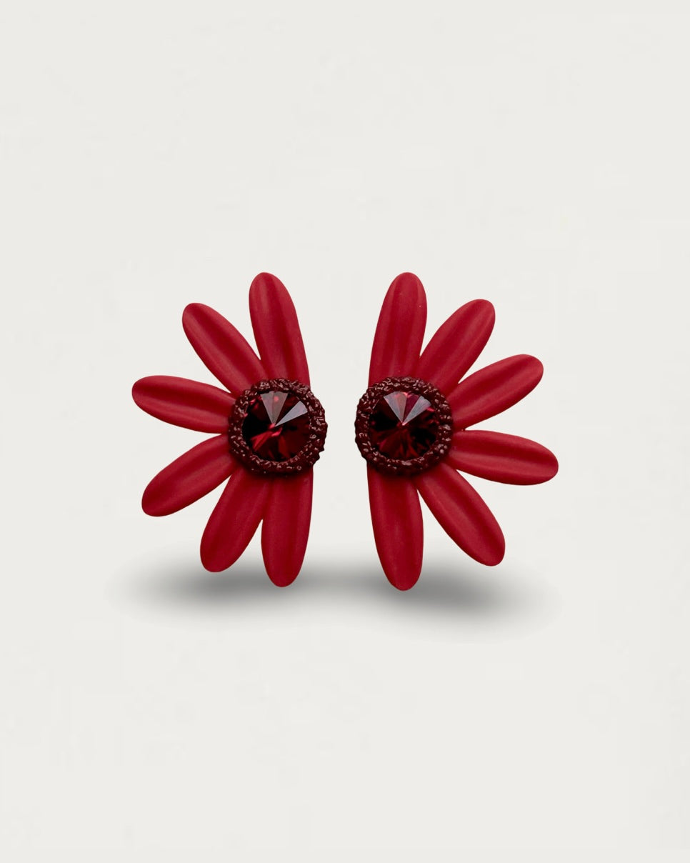 PENDIENTES DAISY PARTY ROJO