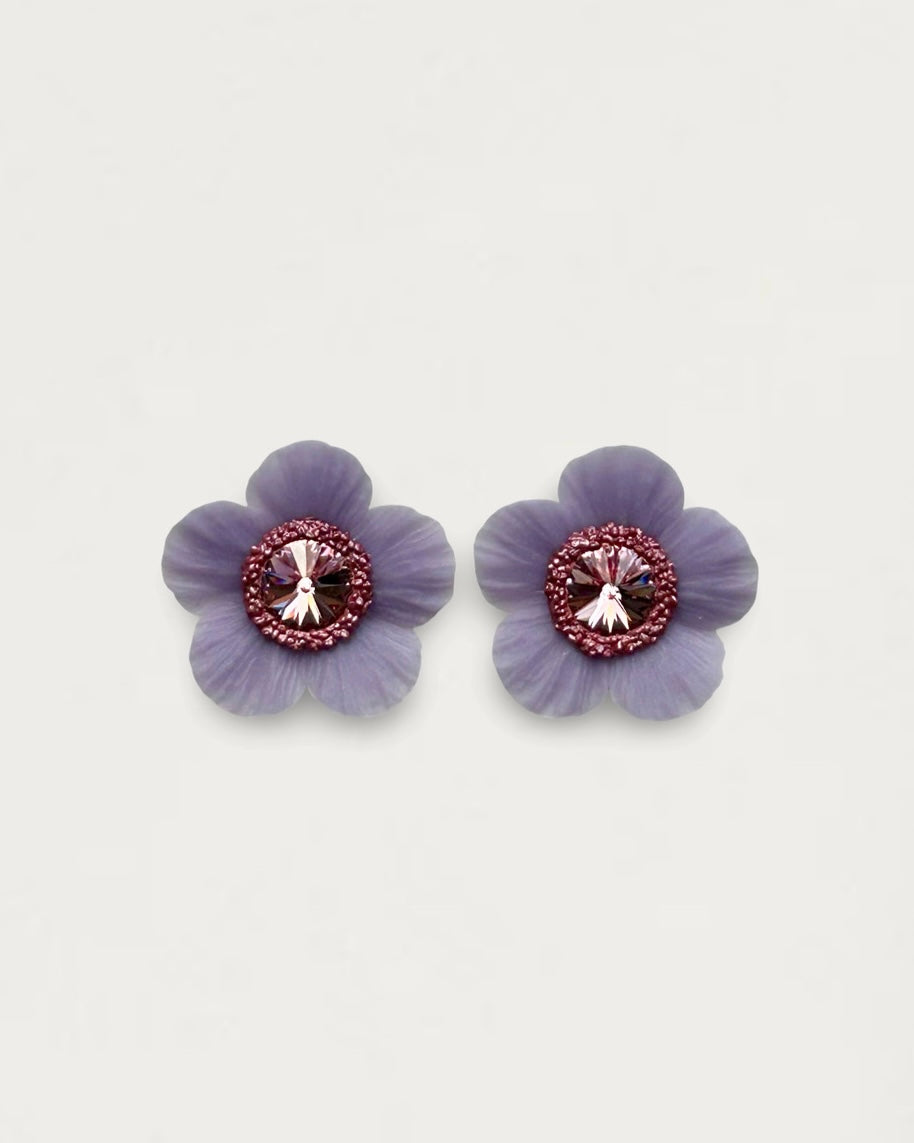 PENDIENTES ANÉMONA MALVA