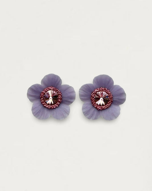 PENDIENTES ANÉMONA MALVA
