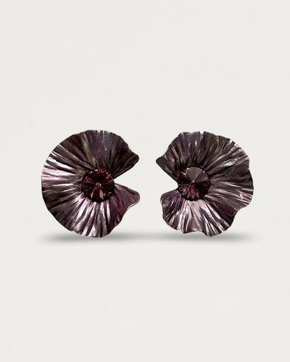 PENDIENTES LOTO CIRUELA XL