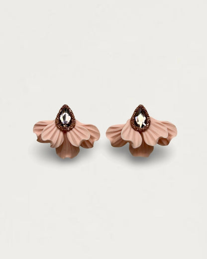 PENDIENTES ABANICO ROSA NUDE
