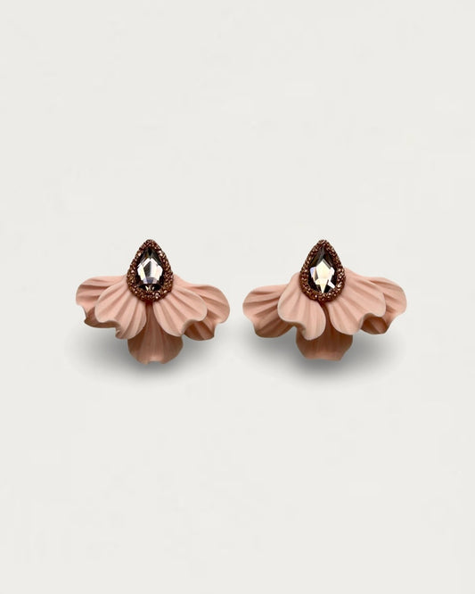 PENDIENTES ABANICO ROSA NUDE