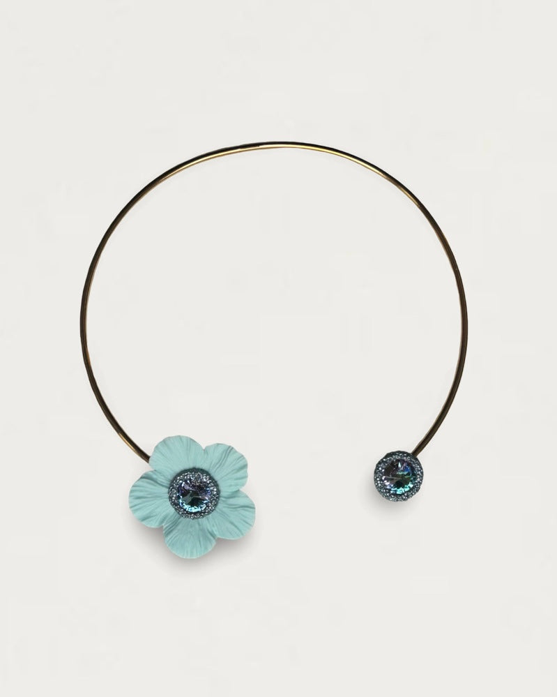 CHOKER ANÉMONA AZUL CANTÁBRICO