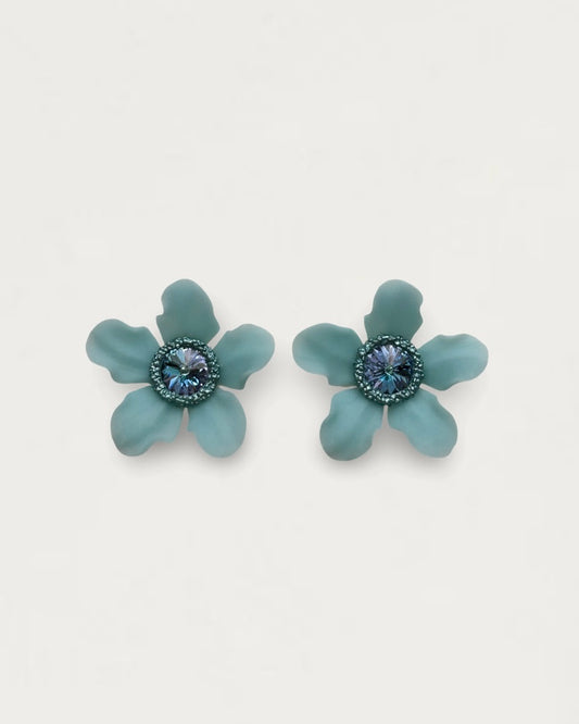 PENDIENTES MAGNOLIA AZUL OCÉANO