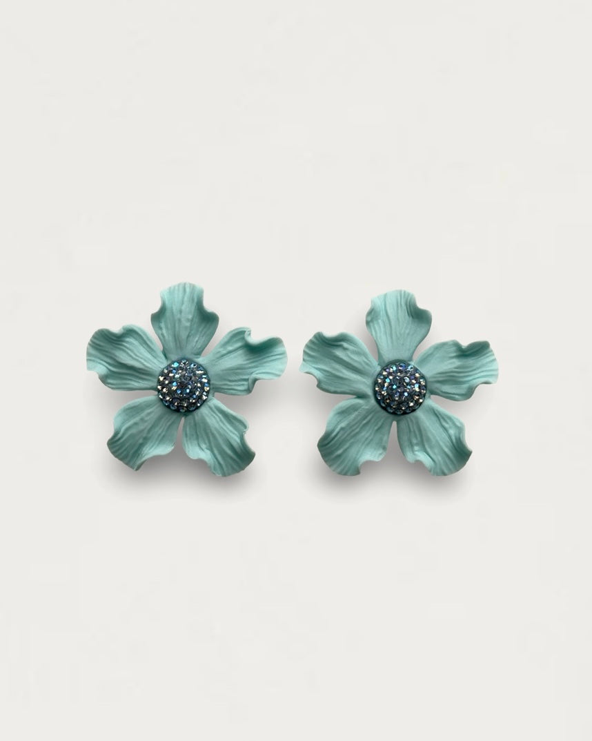 PENDIENTES AZALEA AZUL TURQUESA