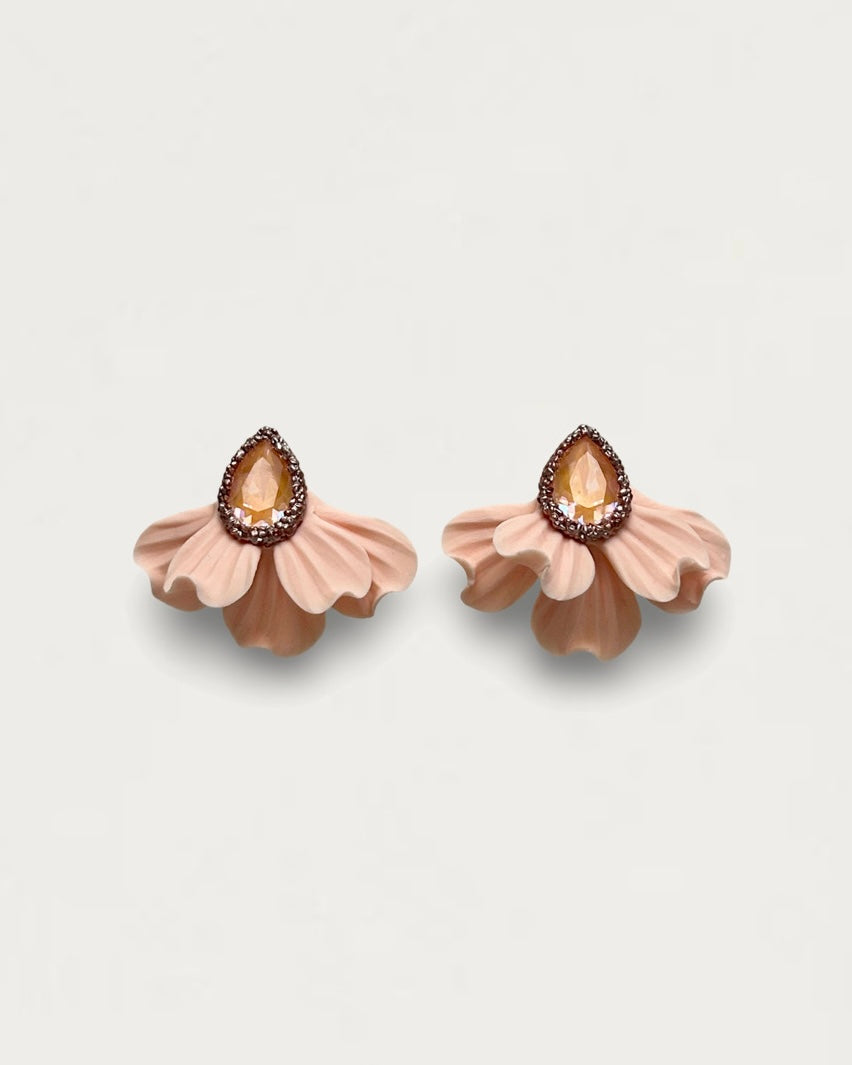 PENDIENTES ABANICO PEACH
