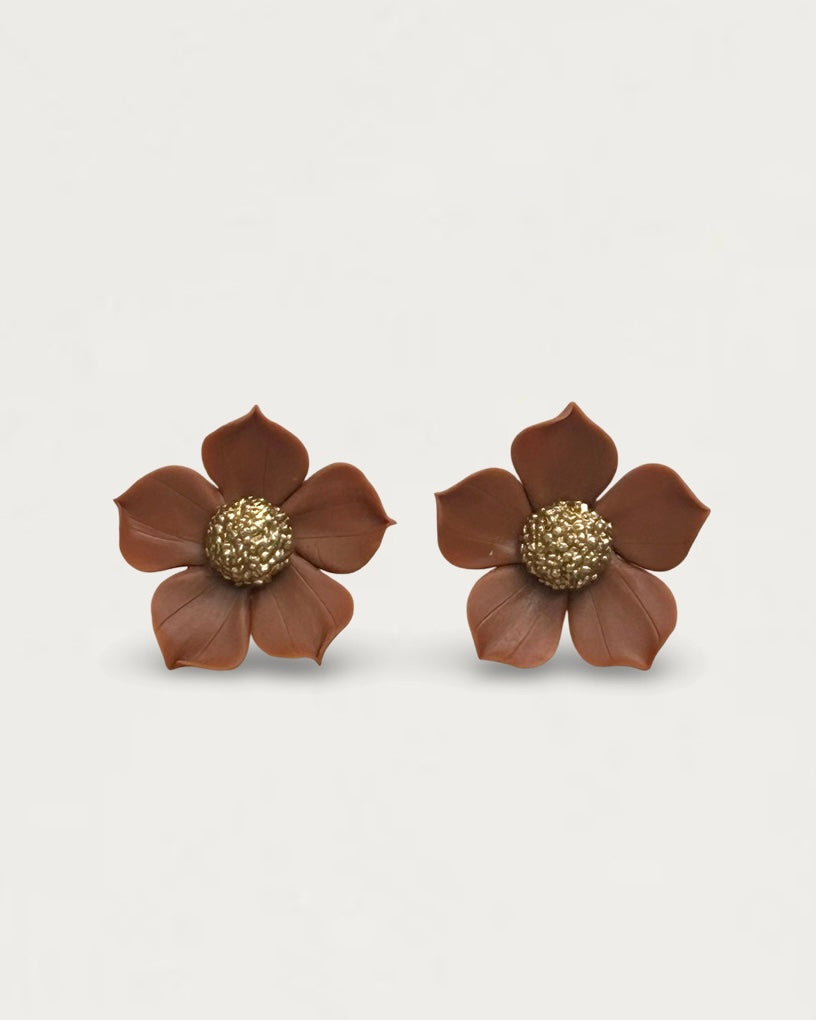 PENDIENTES JAZMÍN COGNAC LE PETITE