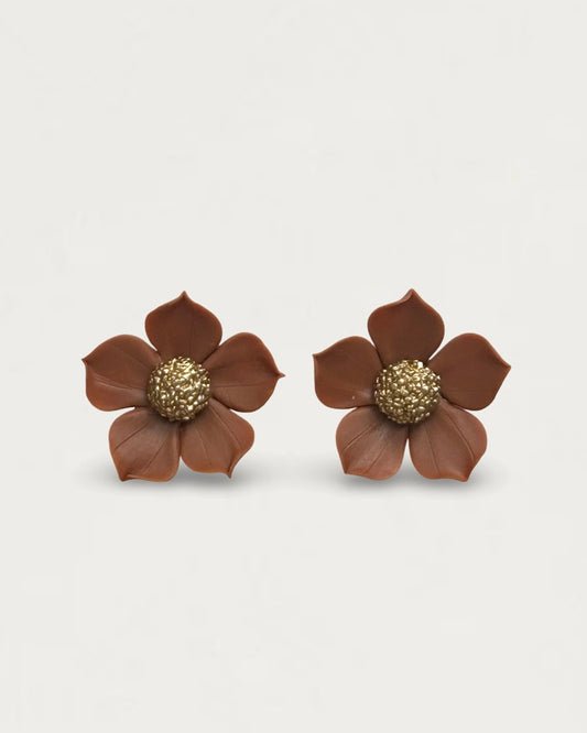 PENDIENTES JAZMÍN COGNAC LE PETITE