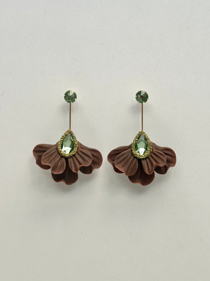 PENDIENTES ABANICO CHOCOLATE de DUBÁI