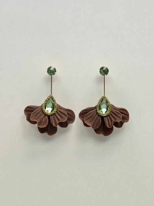 PENDIENTES ABANICO CHOCOLATE de DUBÁI