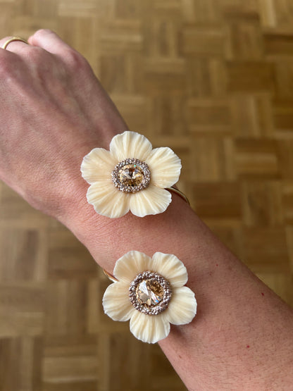 BRAZALETE ANÉMONA VAINILLA DOBLE