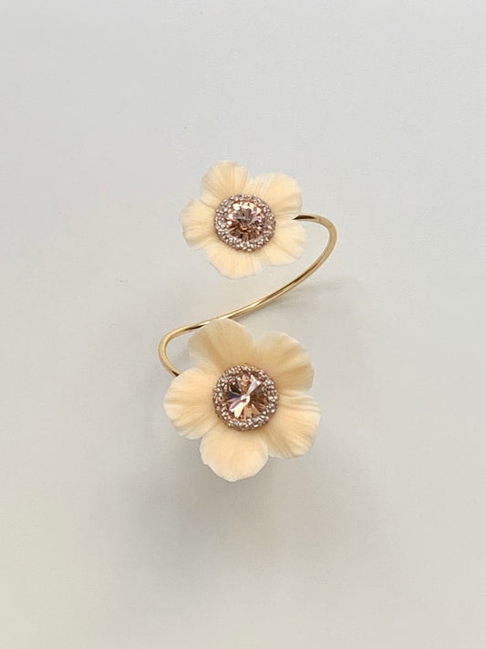 BRAZALETE ANÉMONA BEIGE DOBLE