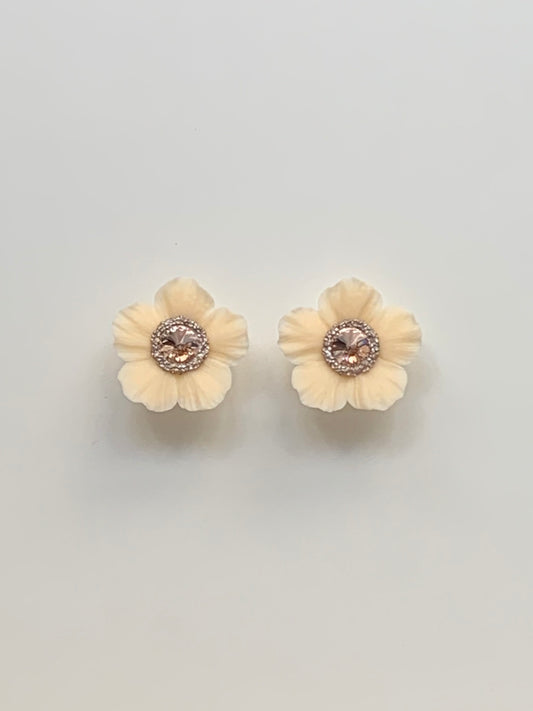 PENDIENTES ANÉMONA BEIGE