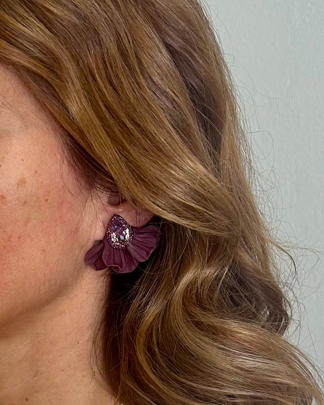 PENDIENTES ABANICO BERENJENA LIMITED EDITION