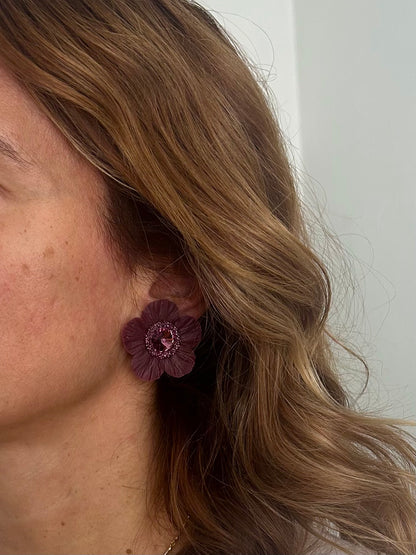 PENDIENTES ANÉMONA BERENJENA LIMITED EDITION