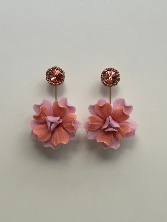 PENDIENTES PEONÍA CORAL PARTY