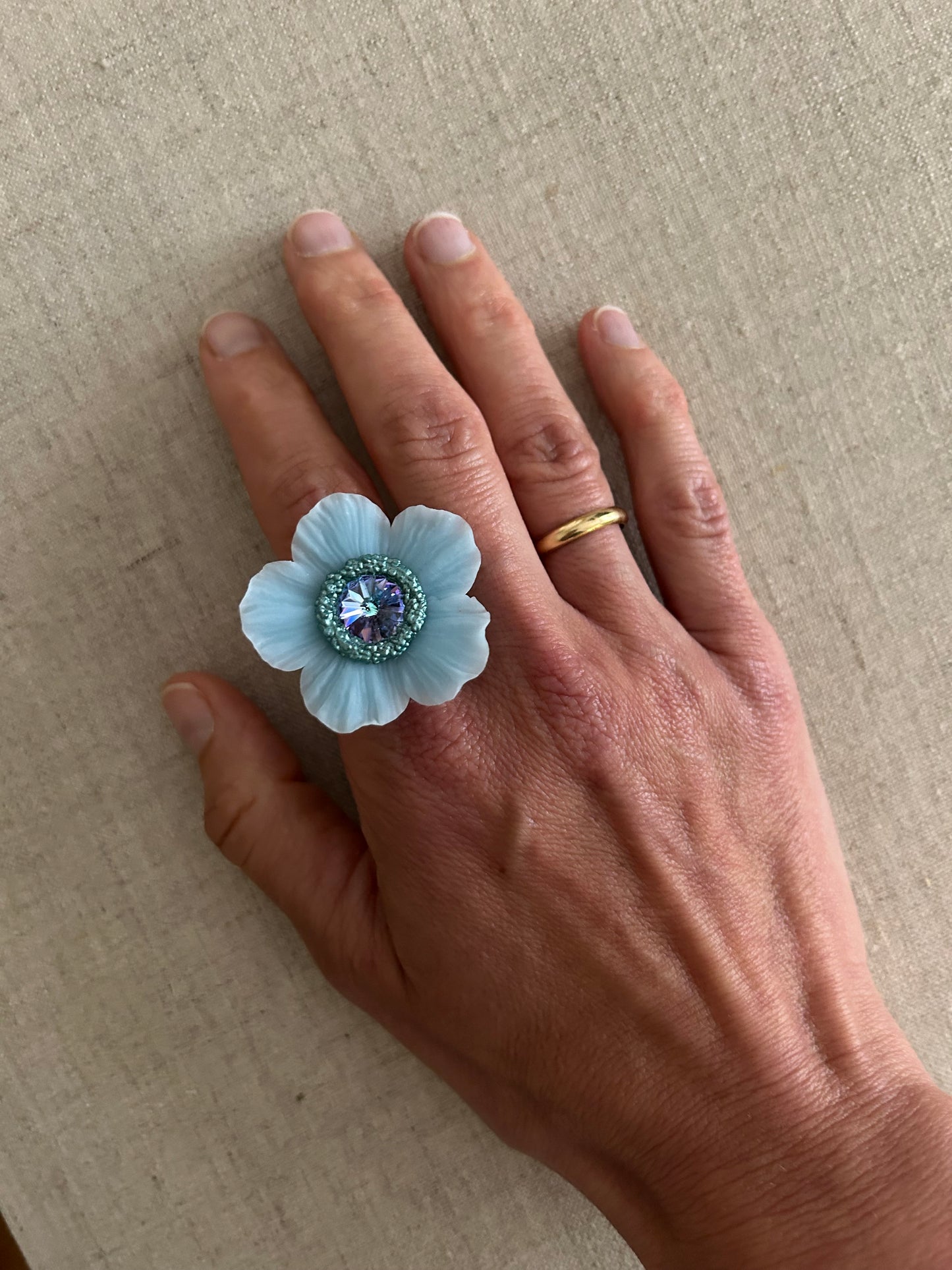 ANILLO ANÉMONA AZUL